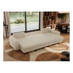 Narożnik AXEL U - uniwersalny - kremowy, boucle