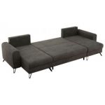 Narożnik AXEL U - uniwersalny - ciemnoszary, welwet