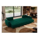 Narożnik AXEL U - uniwersalny - ciemnozielony, welwet