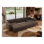 Narożnik AXEL U - uniwersalny - brązowy, welwet