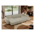 Narożnik AXEL U - uniwersalny - beżowy, welwet