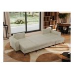 Narożnik AXEL U - uniwersalny - beżowy, welwet