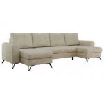 Narożnik AXEL U - uniwersalny - beżowy, welwet