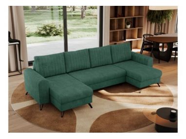 Narożnik AXEL U - uniwersalny - zielony, struktura