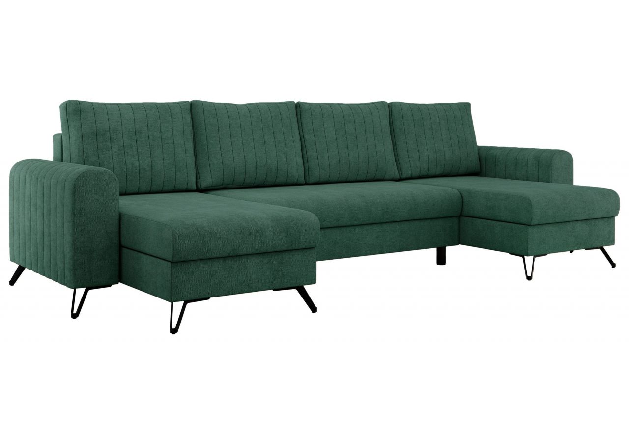 Narożnik AXEL U - uniwersalny - zielony, struktura