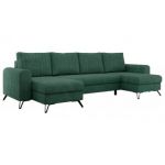 Narożnik AXEL U - uniwersalny - zielony, struktura