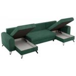 Narożnik AXEL U - uniwersalny - zielony, struktura