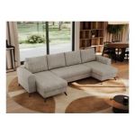 Narożnik AXEL U - uniwersalny - beżowy, struktura