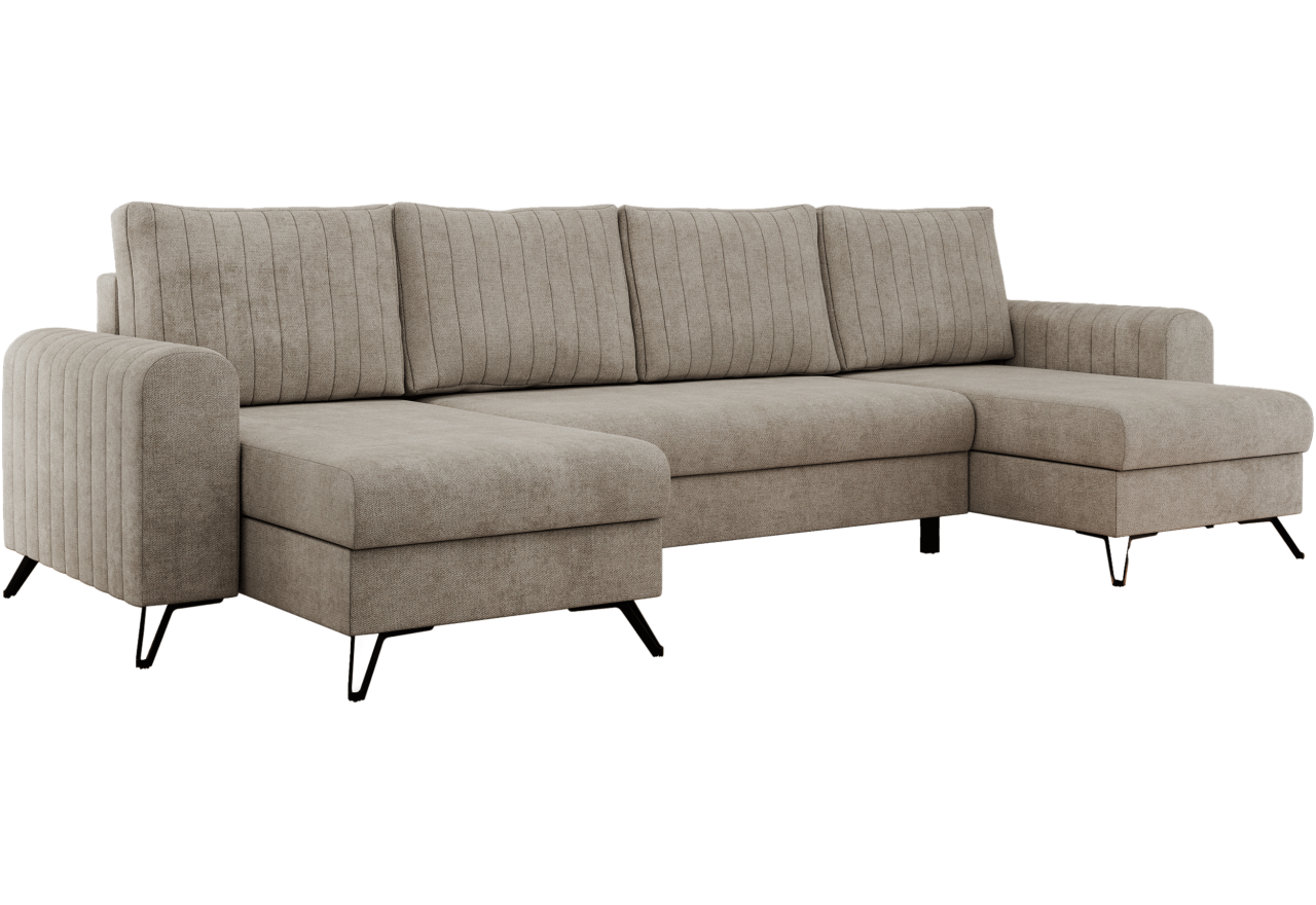 Narożnik AXEL U - uniwersalny - beżowy, struktura