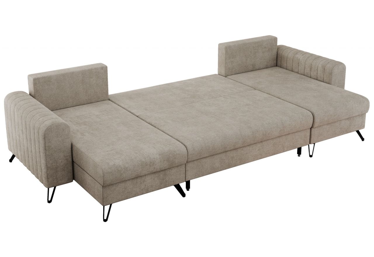 Narożnik AXEL U - uniwersalny - beżowy, struktura