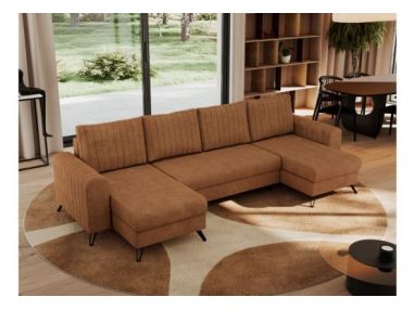 Narożnik AXEL U - uniwersalny - pomarańczowy, struktura