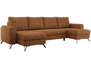 Narożnik AXEL U - uniwersalny - pomarańczowy, struktura