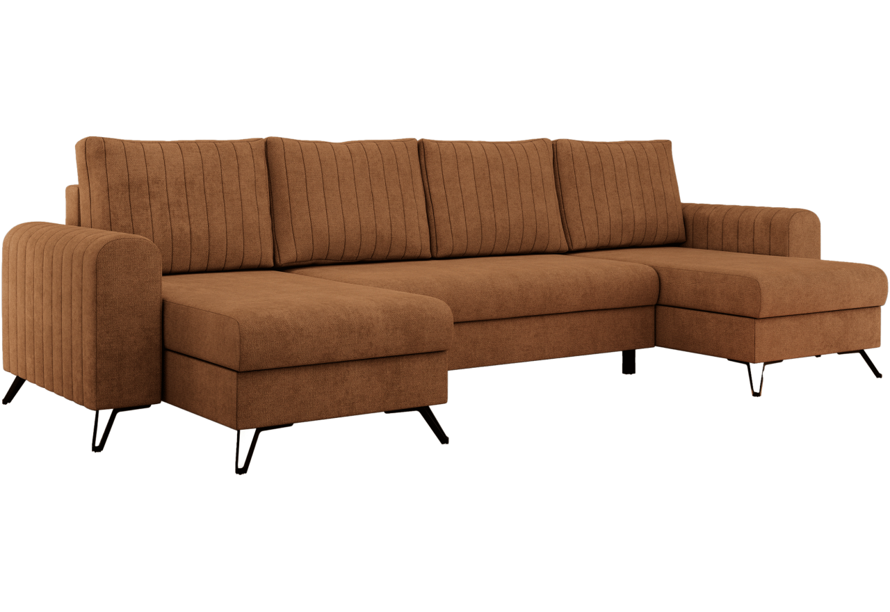 Narożnik AXEL U - uniwersalny - pomarańczowy, struktura