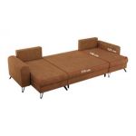 Narożnik AXEL U - uniwersalny - pomarańczowy, struktura