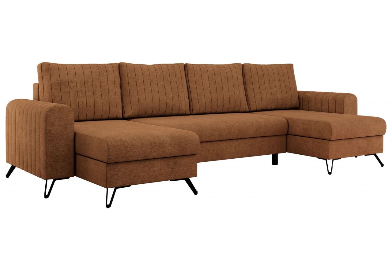 Narożnik AXEL U - uniwersalny - pomarańczowy, struktura