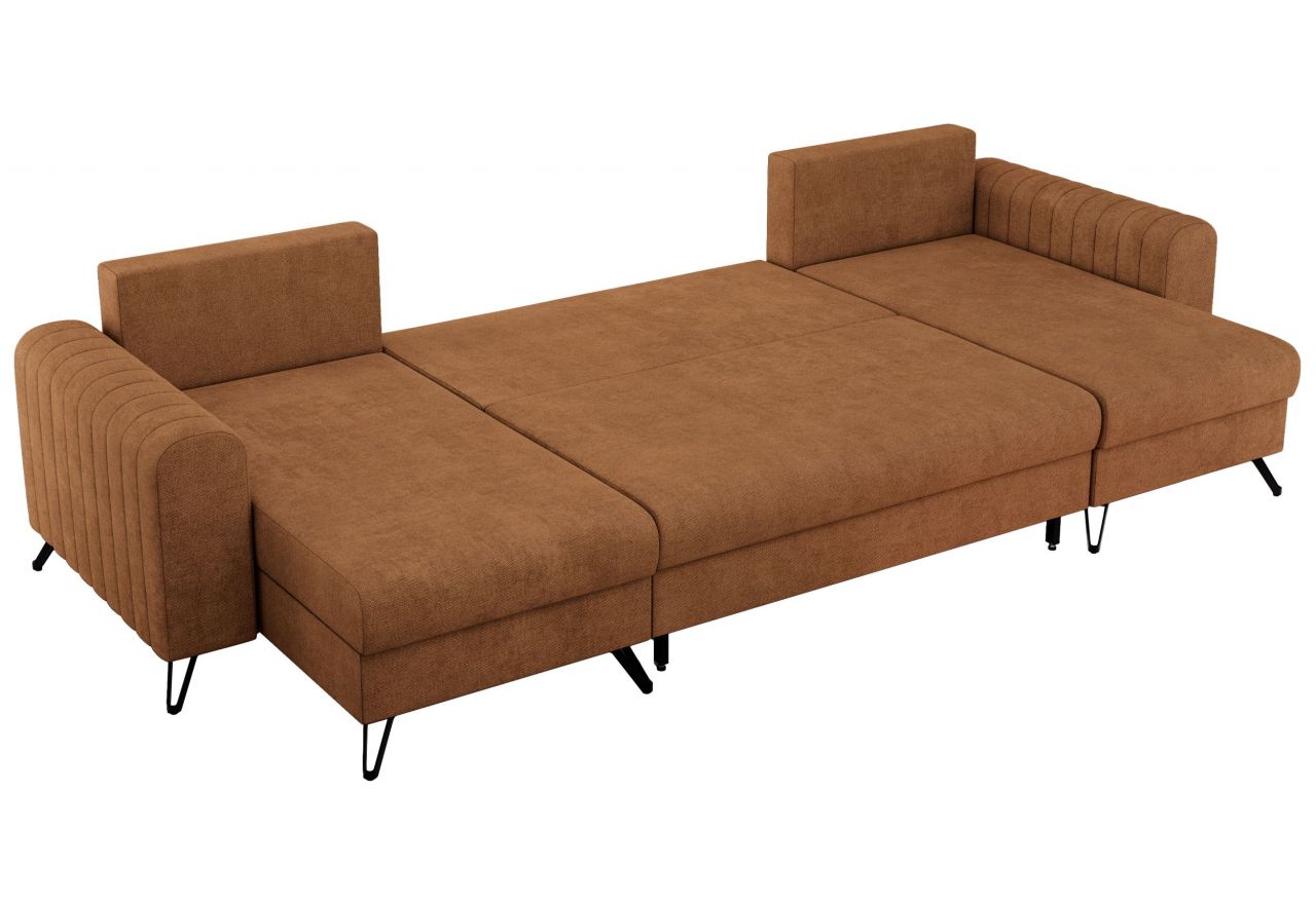 Narożnik AXEL U - uniwersalny - pomarańczowy, struktura