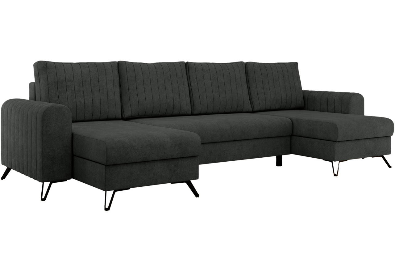 Narożnik AXEL U - uniwersalny - ciemnoszary, struktura