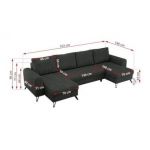 Narożnik AXEL U - uniwersalny - ciemnoszary, struktura