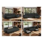 Narożnik AXEL U - uniwersalny - ciemnoszary, struktura