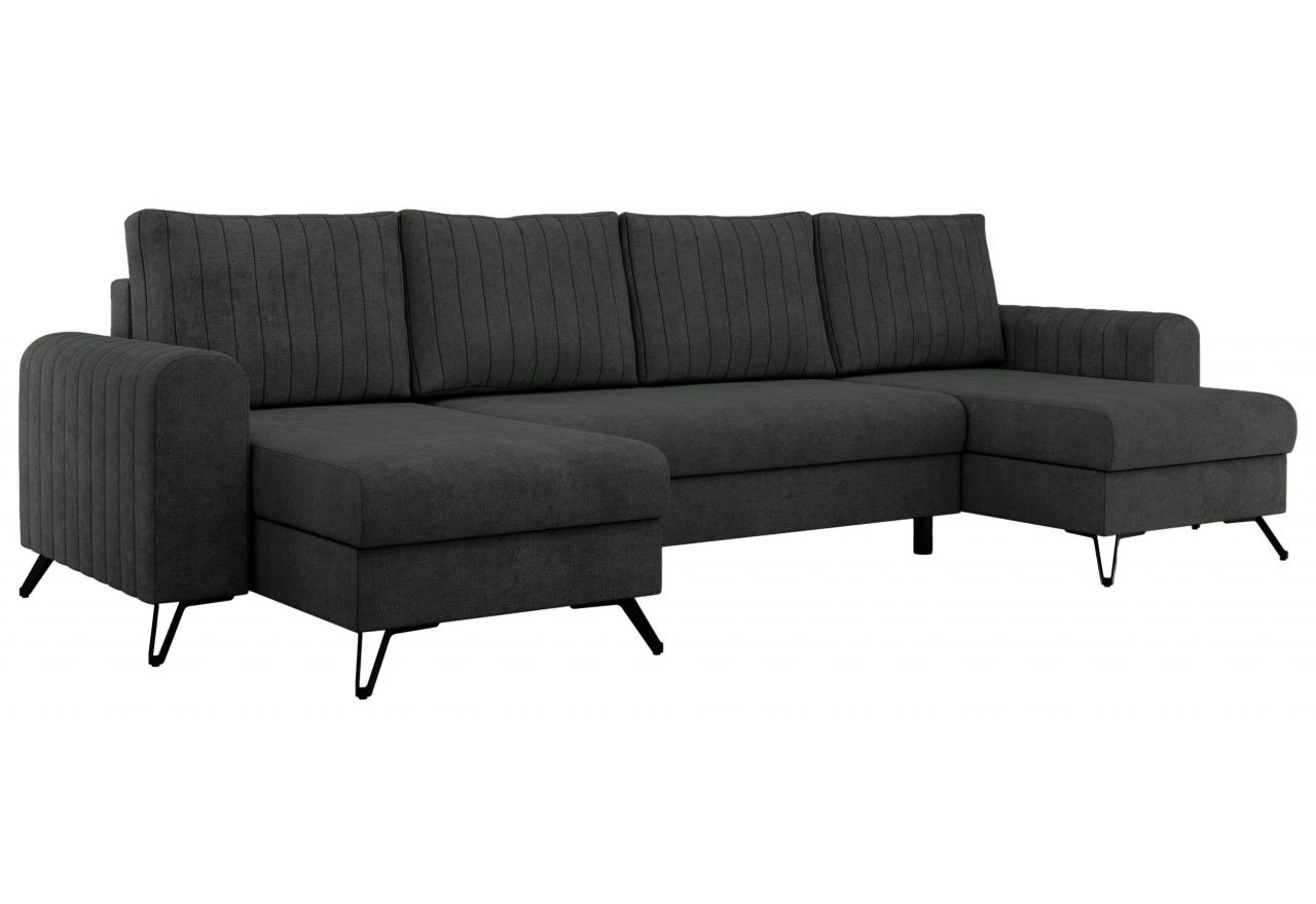 Narożnik AXEL U - uniwersalny - ciemnoszary, struktura