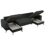 Narożnik AXEL U - uniwersalny - ciemnoszary, struktura