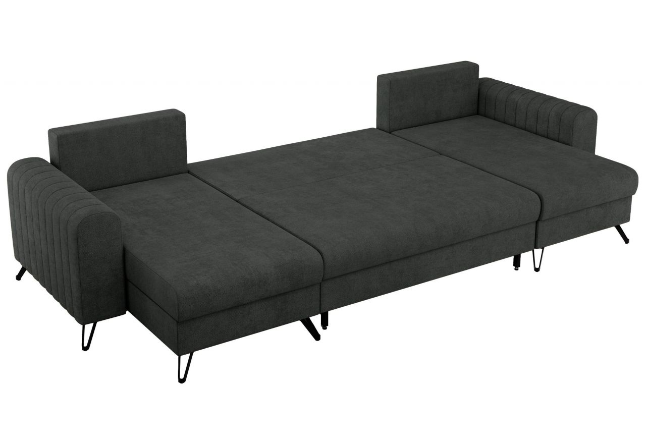 Narożnik AXEL U - uniwersalny - ciemnoszary, struktura