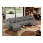 Narożnik AXEL U - uniwersalny - szary, struktura