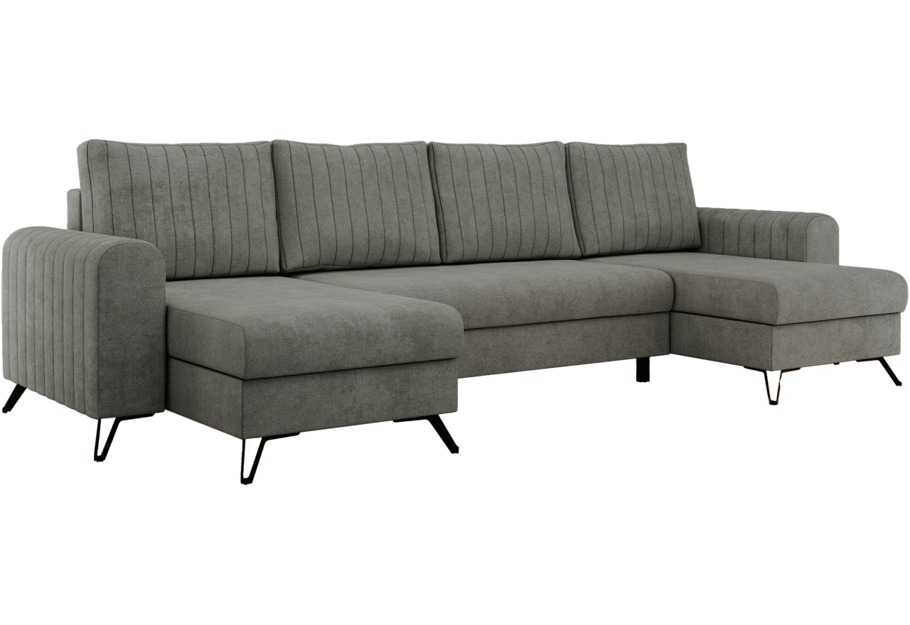 Narożnik AXEL U - uniwersalny - szary, struktura