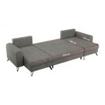 Narożnik AXEL U - uniwersalny - szary, struktura