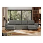 Narożnik AXEL U - uniwersalny - szary, struktura