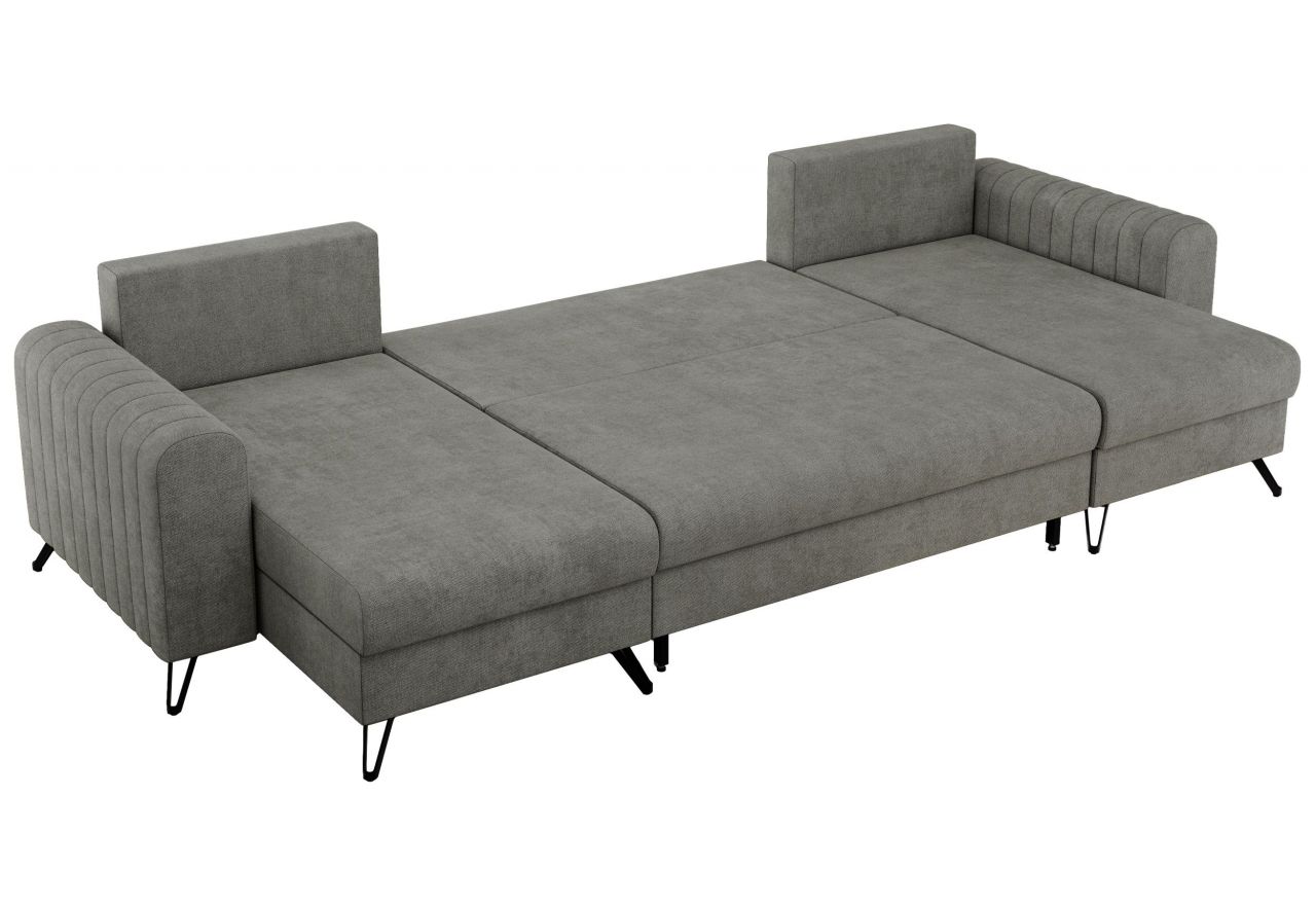 Narożnik AXEL U - uniwersalny - szary, struktura