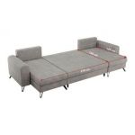 Narożnik AXEL U - uniwersalny - jasnoszary, struktura