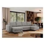 Narożnik AXEL U - uniwersalny - jasnoszary, struktura