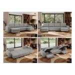 Narożnik AXEL U - uniwersalny - jasnoszary, struktura