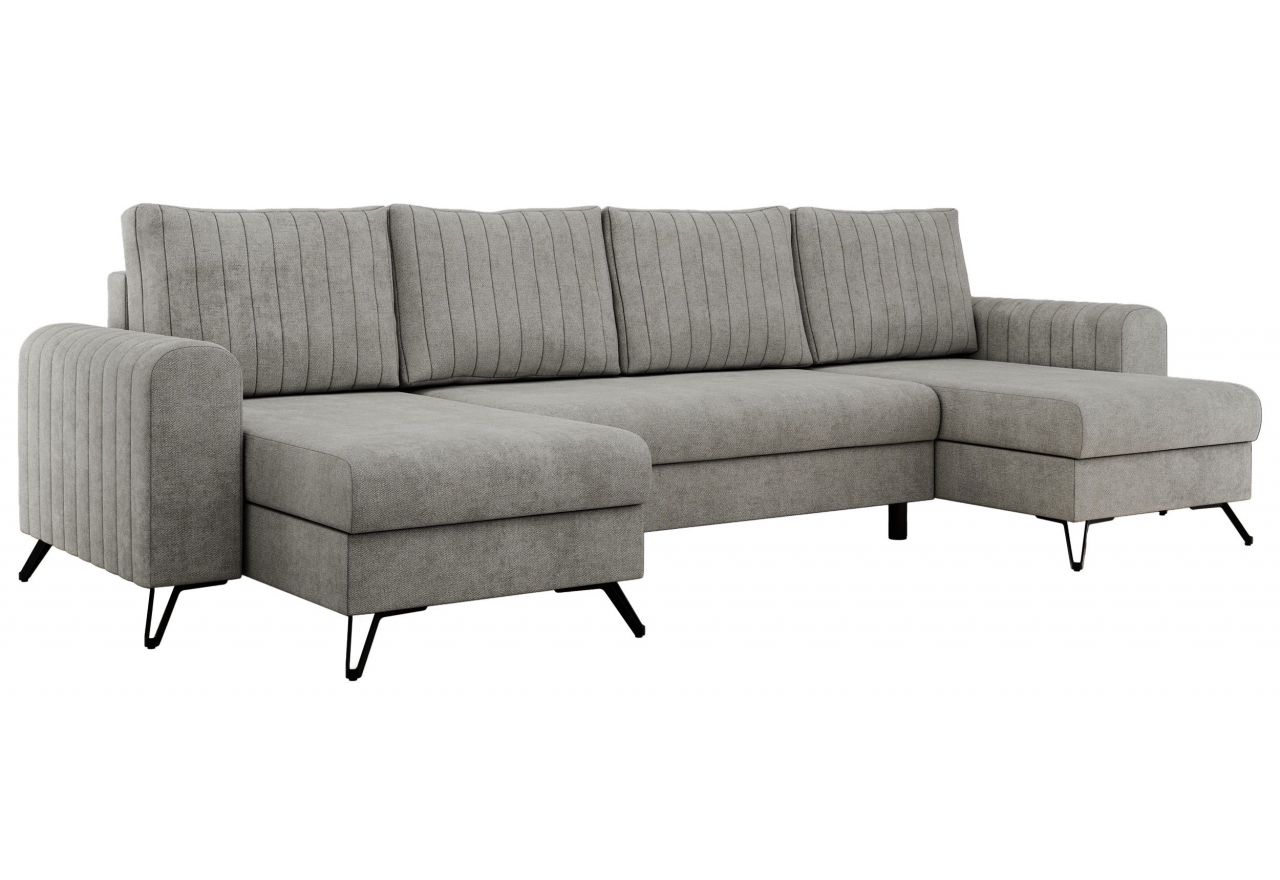 Narożnik AXEL U - uniwersalny - jasnoszary, struktura