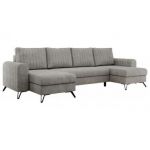 Narożnik AXEL U - uniwersalny - jasnoszary, struktura