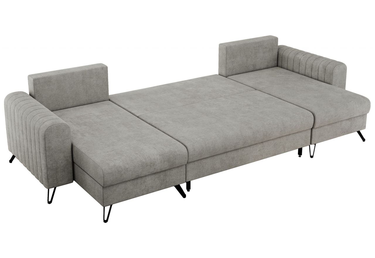 Narożnik AXEL U - uniwersalny - jasnoszary, struktura