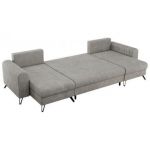 Narożnik AXEL U - uniwersalny - jasnoszary, struktura