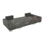 Narożnik DORIAN U - uniwersalny - szary, sztruks