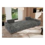 Narożnik DORIAN U - uniwersalny - szary, sztruks