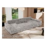 Narożnik DORIAN U - uniwersalny - jasnoszary, sztruks