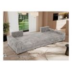 Narożnik DORIAN U - uniwersalny - jasnoszary, sztruks