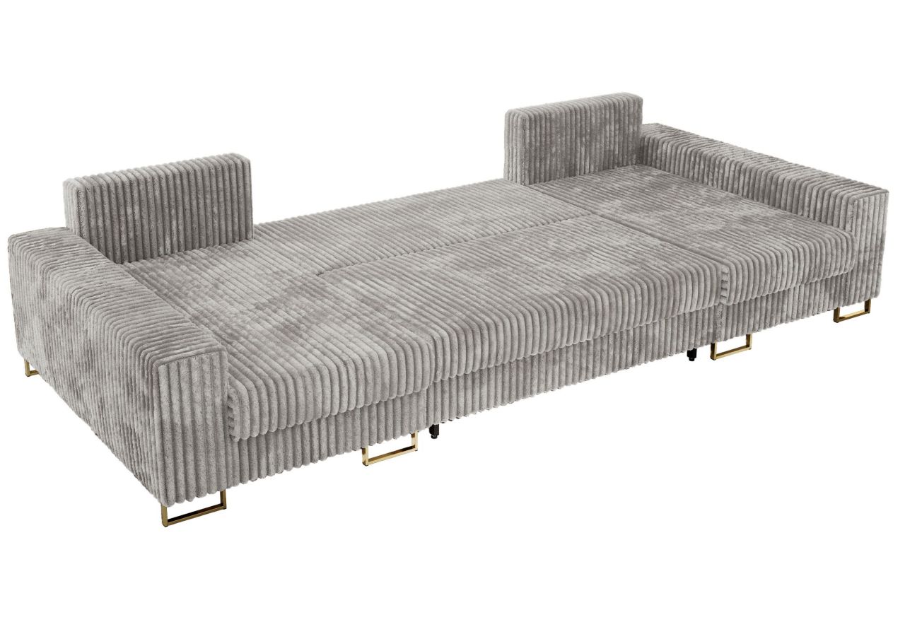 Narożnik DORIAN U - uniwersalny - jasnoszary, sztruks