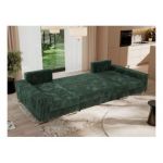 Narożnik DORIAN U - uniwersalny - ciemnozielony, sztruks