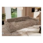 Narożnik DORIAN U - uniwersalny - brązowy, sztruks