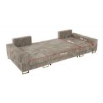 Narożnik DORIAN U - uniwersalny - jasnobrązowy, sztruks