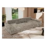 Narożnik DORIAN U - uniwersalny - jasnobrązowy, sztruks