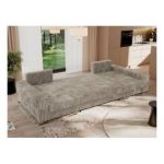 Narożnik DORIAN U - uniwersalny - jasnobrązowy, sztruks