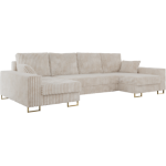 Narożnik DORIAN U - uniwersalny - beżowy, sztruks