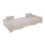 Narożnik DORIAN U - uniwersalny - beżowy, sztruks